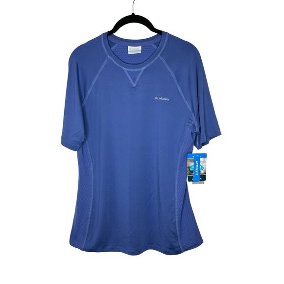 NWT Columbia Womens Maplegate Top Shirt Medium Omni‎ Wick Active Outdoor Purple - Picture 1 of 13
